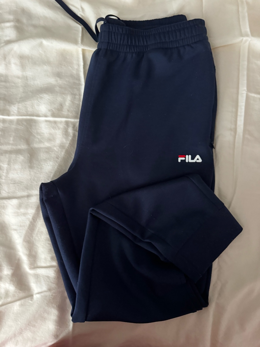 Fila Navy Drawstring Track Pants with Logo Tag - Picture 3 of 10